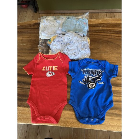 Lot Newborn/Infant (0-3 Months) Diaper Shirts - Picture 1 of 11